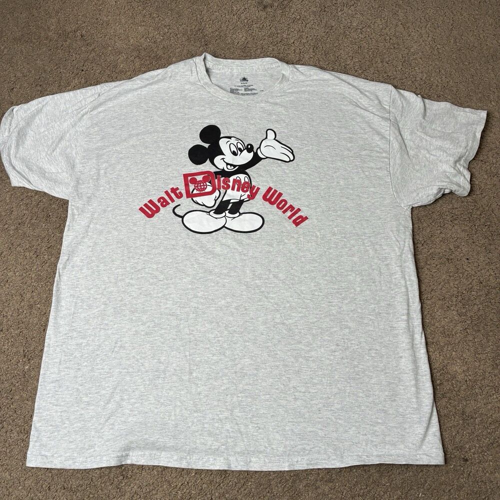 Walt Disney World Shirt Adult XL Gray Mickey Mouse T-Shirt